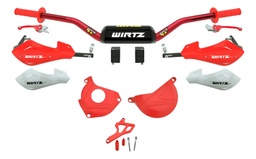 [WIR12650] SET MANUBRIO WR5 ROJO + MANIJAS HONDA XR250 TORNADO 03-07 WIRTZ